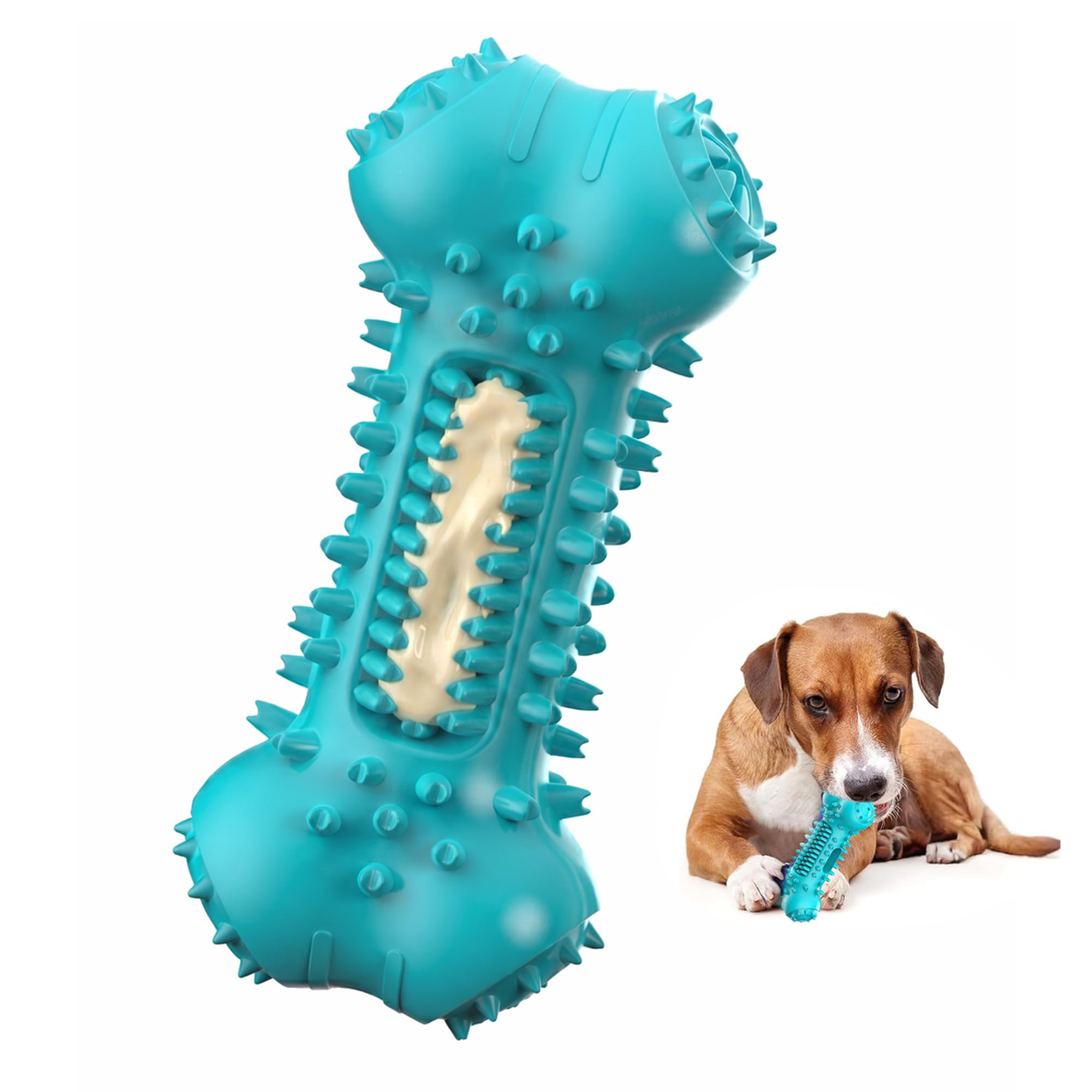 Unzerstörbares Kauspielzeug für Hunde, lustiges interaktives Quietsch-Hundespielzeug, Zahnreinigung, robust, langlebig, Kauspielzeug für große, mittelgroße und kleine Rassen