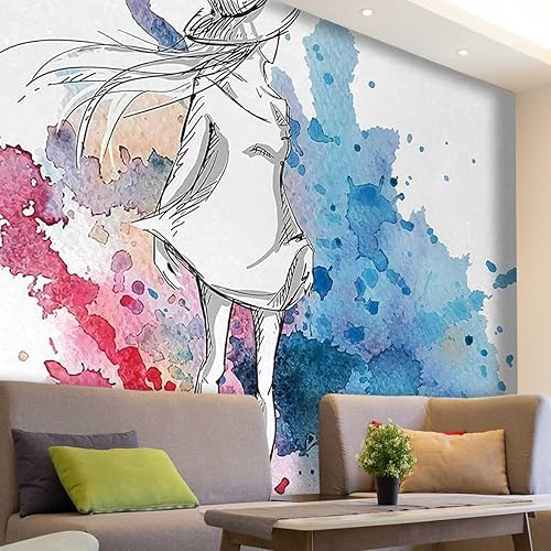 Papel de contacto de pared para niñas, personalizable, no necesita pegamento adicional (Ancho) 78.7 pulgadas x 78.7 pulgadas de alto