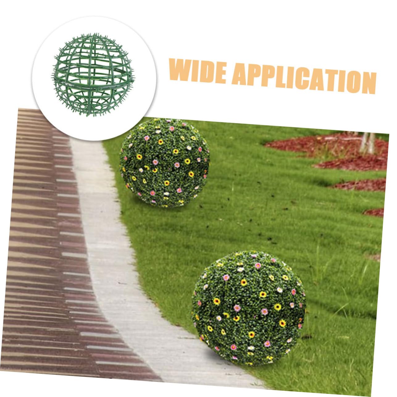 Alipis 3 Pezzi di Palla Artificiale Fiori Topiaria Sferiche A Gabbia Palline Decorative Sfera Sfera Floreale A Gabbia Topiaria A Forma di Supporto