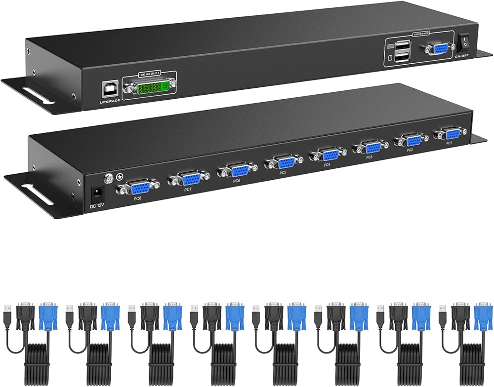 Amazon.com: MT-VIKI 8 Port KVM Switch VGA +8 KVM Cables, Daisy