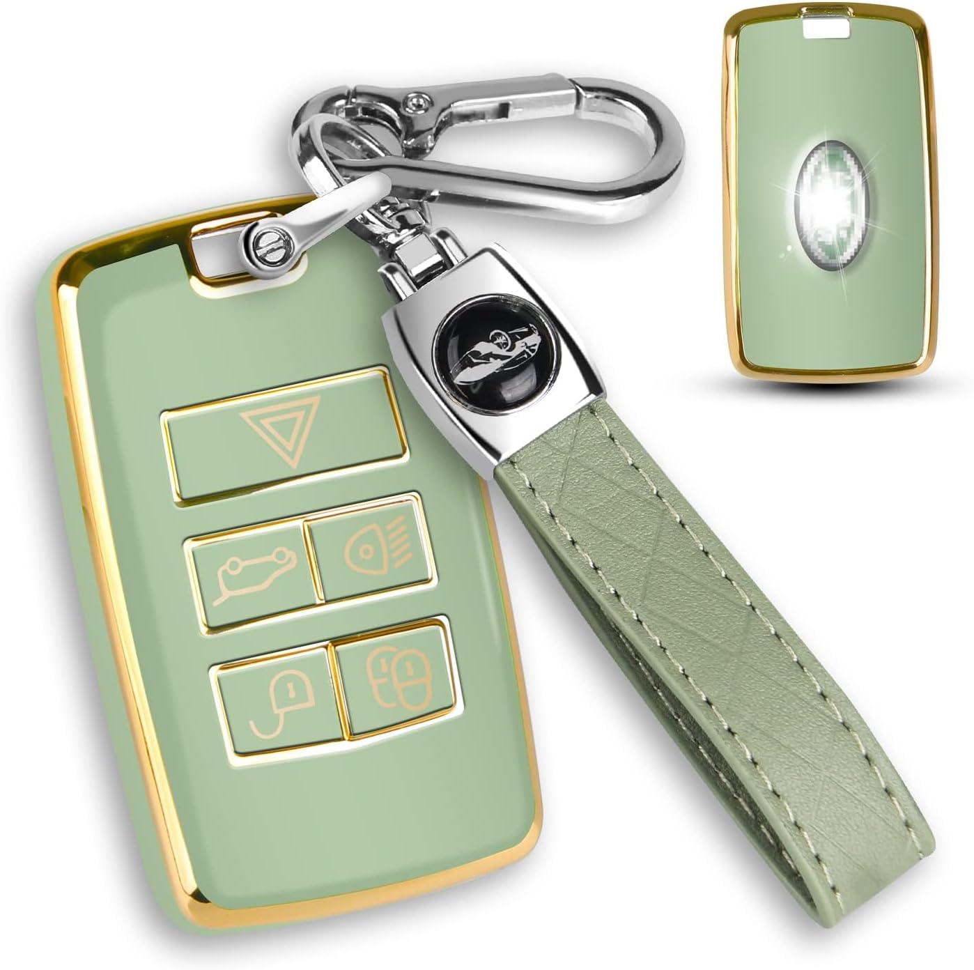 Amazon.com: QBUC for Land Rover Key Fob Cover with KeyChain Soft TPU ...