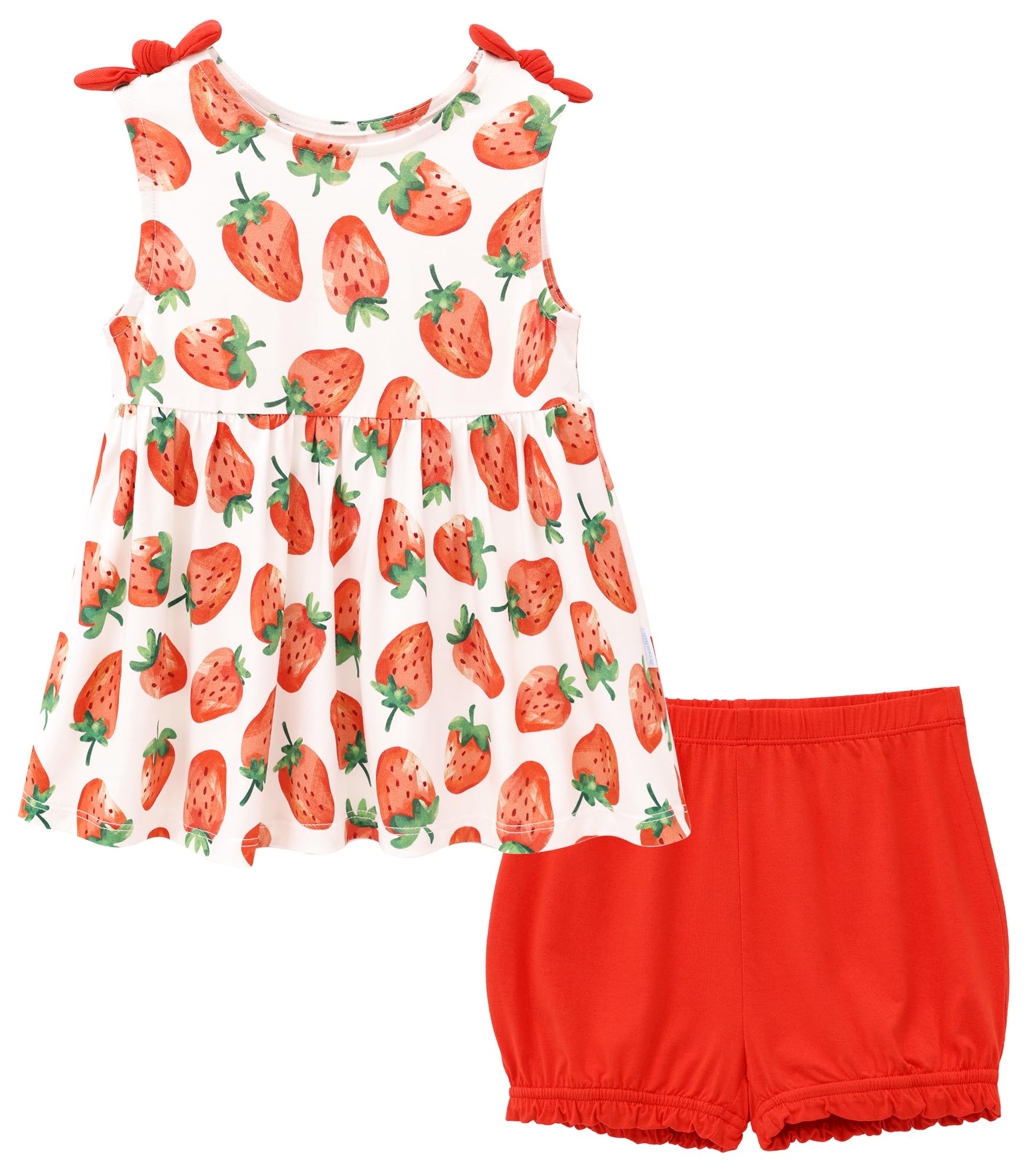 Toddler Girl Clothes Summer Outfits Sleeveless Tops &amp; Shorts 2-Piece Set Clothing Sets, Viscose Made from Bamboo