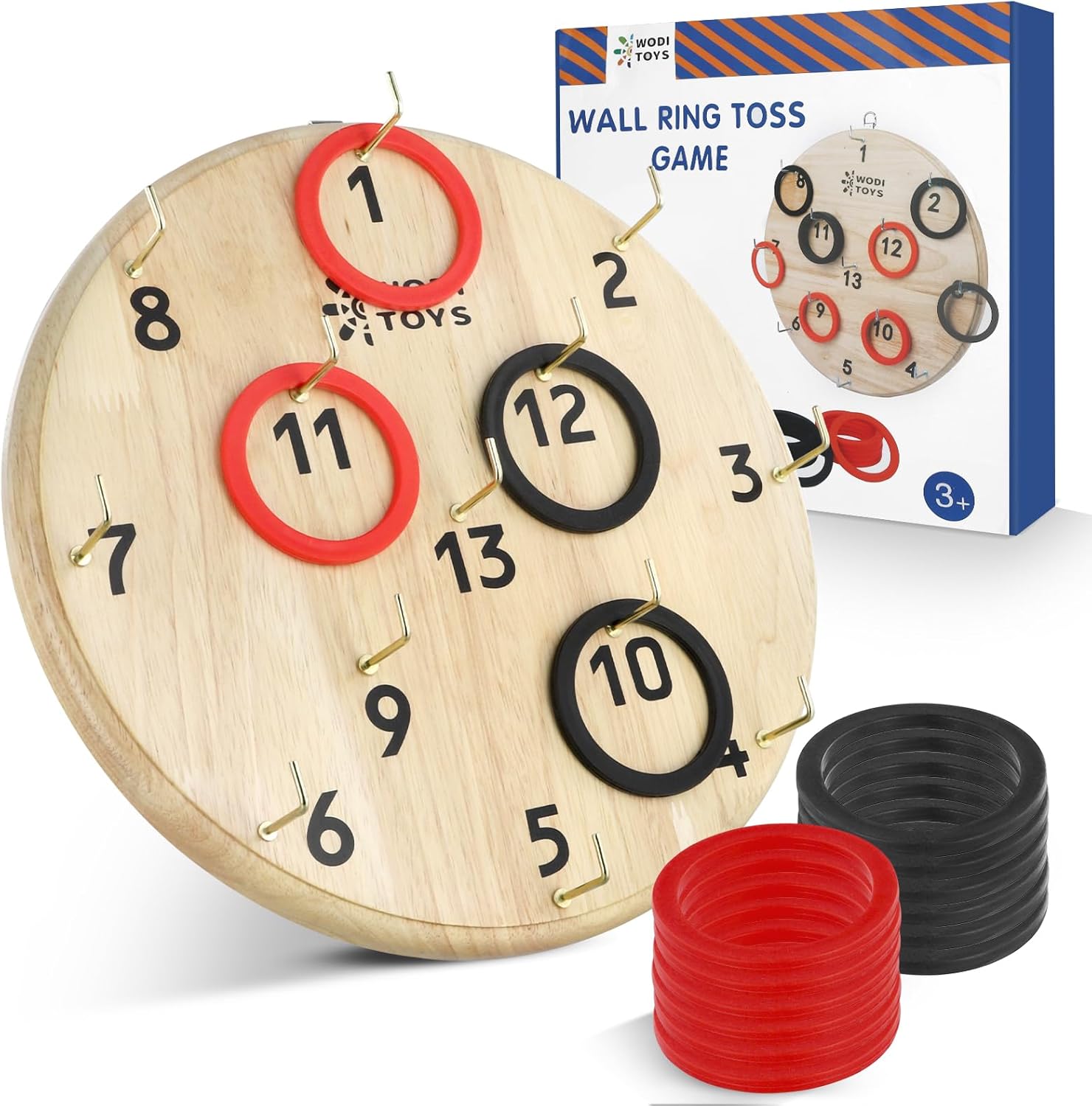 Jeu De Lancer D'anneaux Gonflable Noël - 5 Motifs Festifs, Avec Pompe à Air, Pour Enfants Et Famille