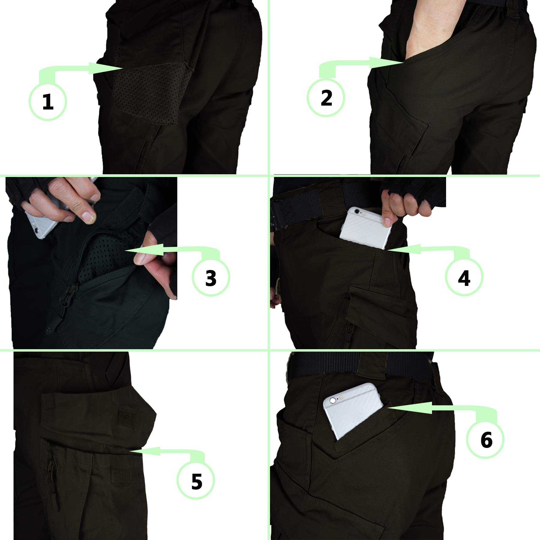 Pantaloni Militari da Combattimento tattico da Uomo, Pantaloni da Lavoro Cargo da Lavoro all'aperto Pantaloni da Lavoro in Cotone
