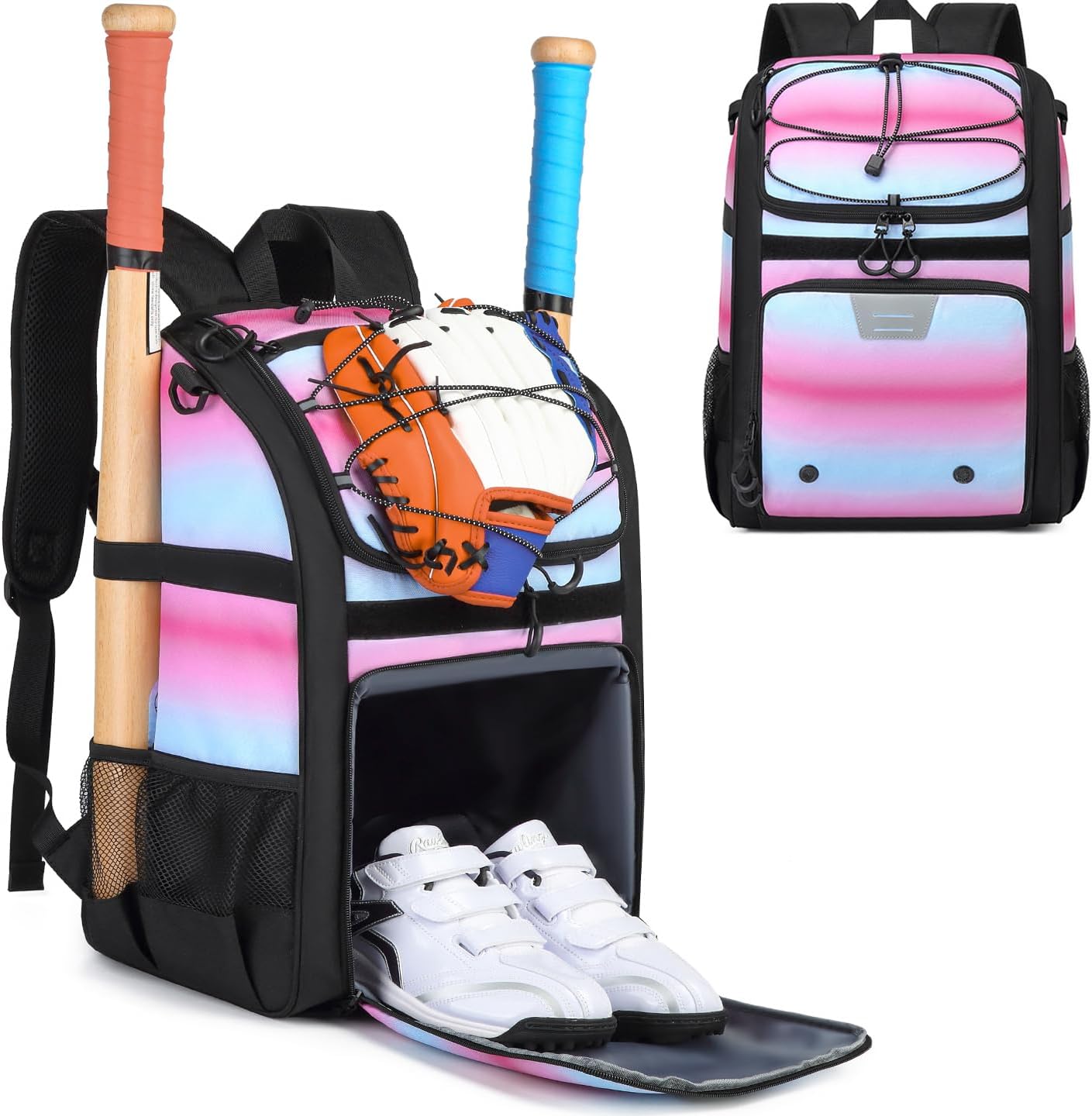HAMBOLY Youth Baseball Bag, Softball Bag for Girls & Boys, Kids Baseball Backpack with Shoes Compartment, 2026 Upgrade Design, Pro-Grade Storage