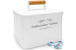 Farmhouse Metal Dishwasher Pods Holder for Kitchen Organization