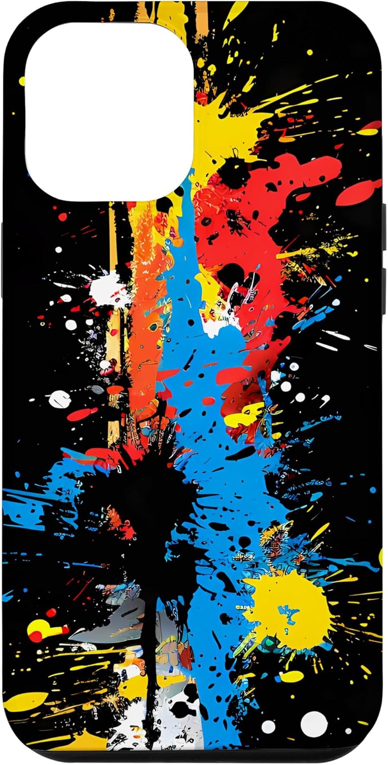 iPhone 12 mini Splatter Paint Symbols: Abstract Graffiti Art Decor Case