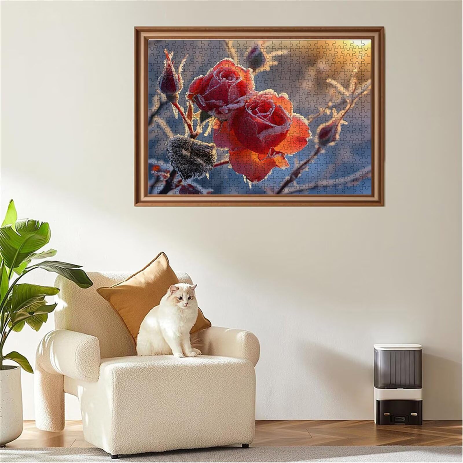 Puzzle 2000 Piezas Flor Puzzle Rosa Rompecabezas Adultos, Rompecabezas Pieza de Madera Juguetes Jigsaw Arte, Jigsaw Educa para Adultos y Niños a Partir de 14 Años V-1