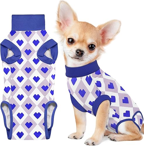 Miniatura 107 de Traje de cirugía para perros pequeños, esterilización femenina, traje profesional de recuperación para perros después de la esterilización, traje 2
