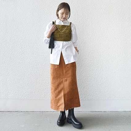 Amazon.co.jp: [シップス] ポリエステルスエード ポケット スカート