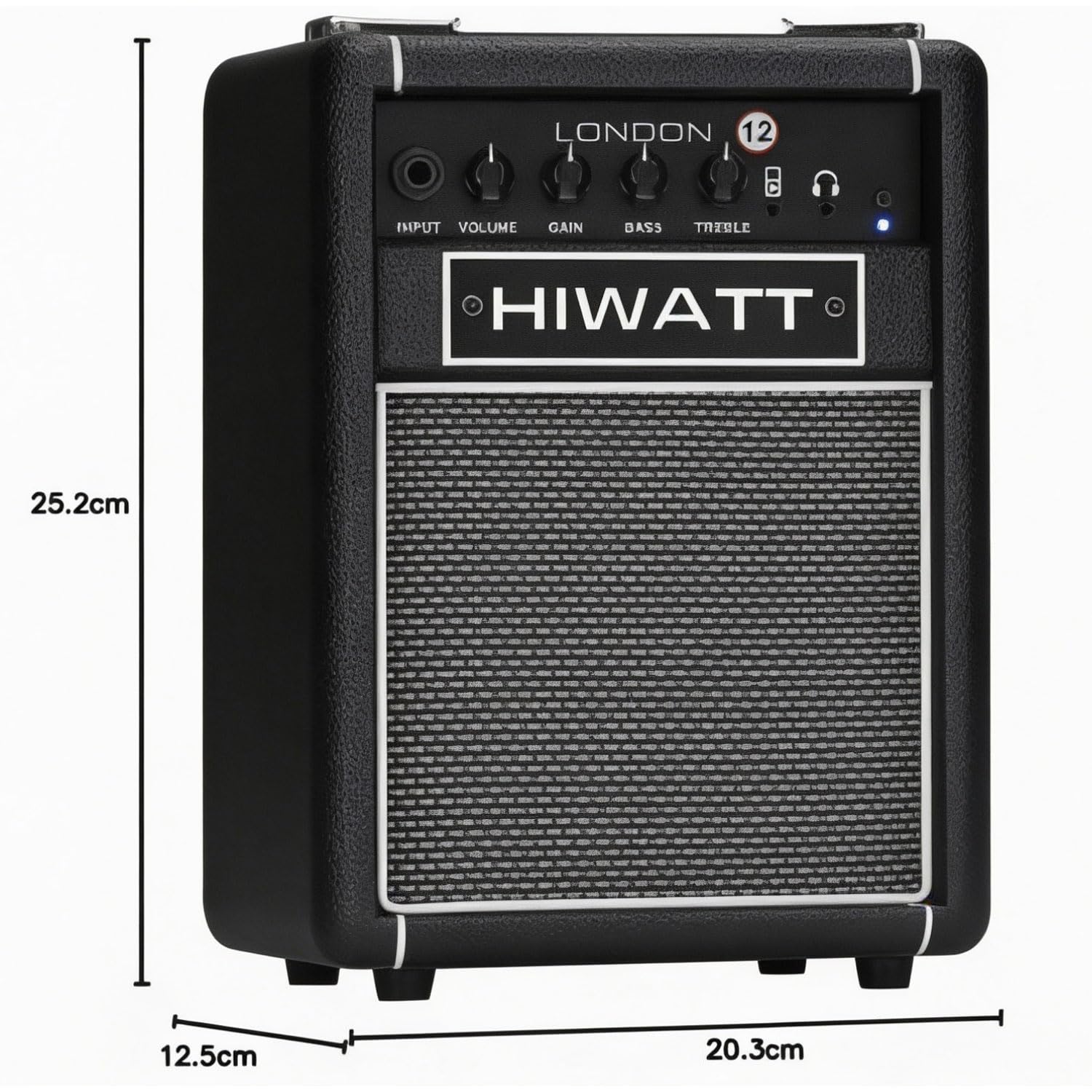 Hiwatt London 12 Combo Gitarren-Verstärker Schwarz mit keepdrum Kabel