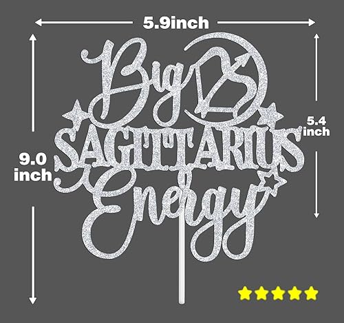 Miniatura 2 de Big Sagitario Energy Cake Topper, feliz cumpleaños Sagitario en noviembrediciembre, temporada de Sagitario, 12 constelaciones del zodiaco,