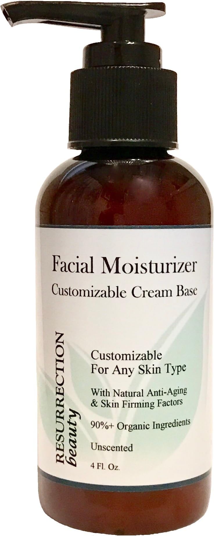 Organic Face Moisturizer for Women and Men, Daily Antioxidant Unscented Facial Cream With Green Tea & Hibiscus Hydrosol, Shea Butter, Vitamin E, Natural Anti Aging Ingredients For Day & Night Use 4 OZ