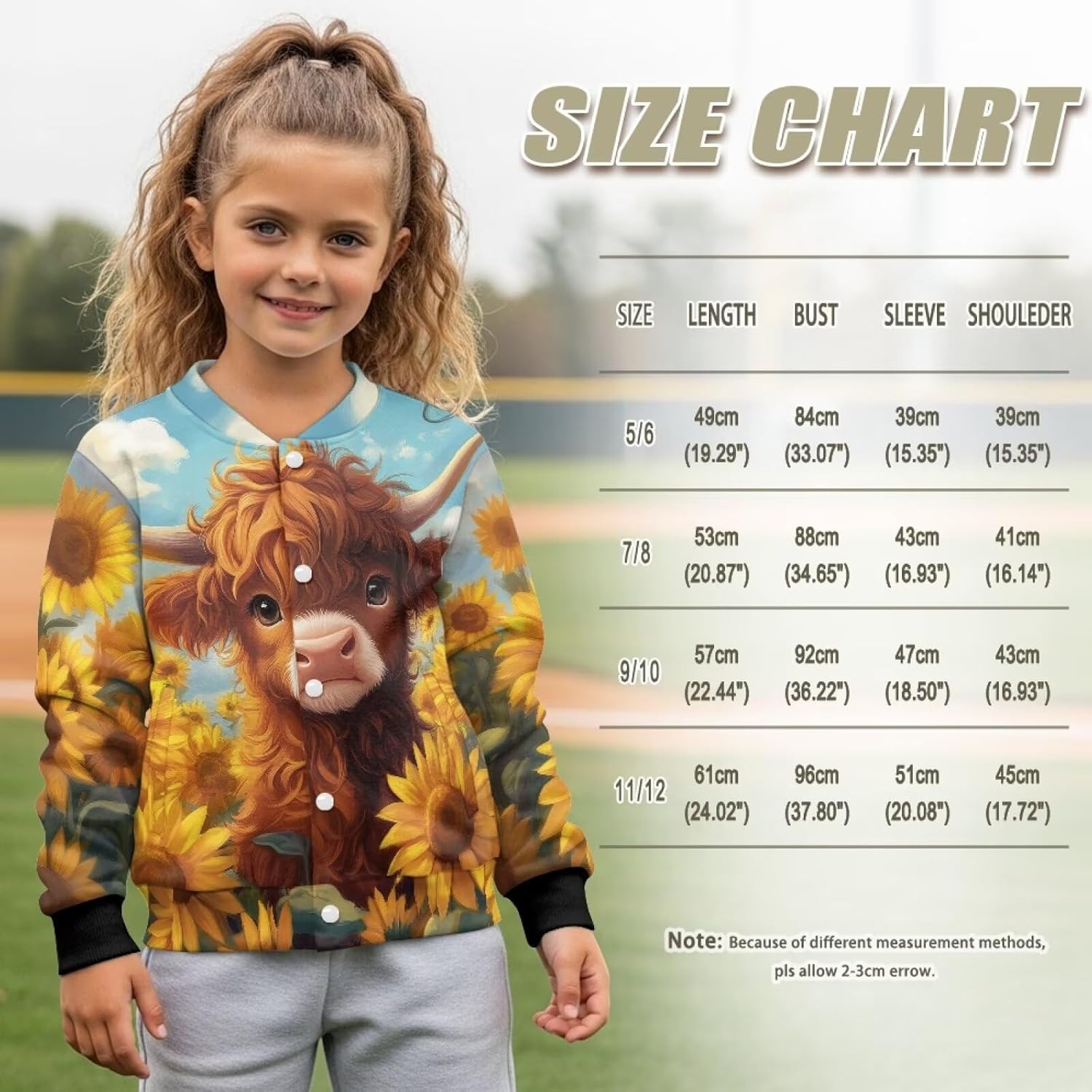 Jacket for Girls 5-12Y Long Sleeve Button Down Jackets Coat Back to School Clothes