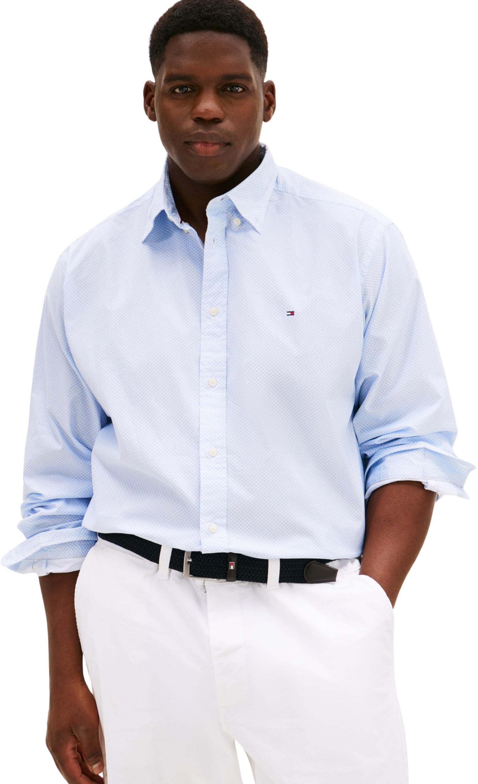 Tommy Hilfiger Herren Hemd Bt-Flex Poplin Micro Regular Fit