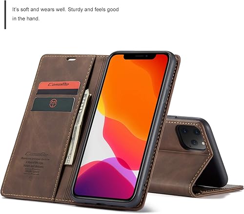 Miniatura 2 de SINIANL Funda de piel para iPhone 11 Pro Max - Funda plegable con función atril, ranura para tarjeta de crédito, cierre magnético, funda protectora