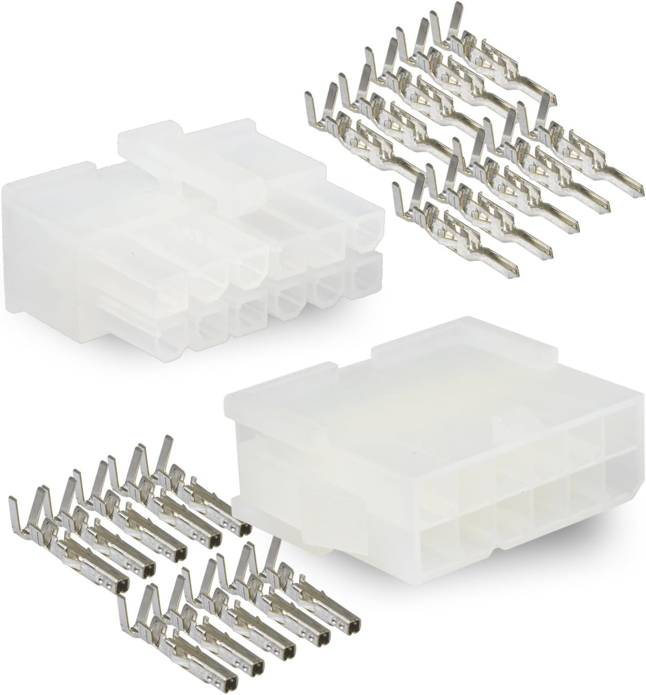 12 Circuit Connector -2 Complete Set- Wire Conn. with Pins - Molex Mini-Fit Jr ™