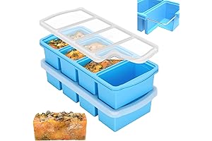 Silicone Freezer Trays, 1-Cup Soup Cubes Freezing Container