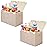 2 Pack Large Toy Box Chest Storage with Flip-Top Lid, Sturdy Kids Toy Storage Bin Boxes Container for Boys, Girls, Nursery, Closet, Bedroom, Playroom 25x13 x16(Linen Beige)