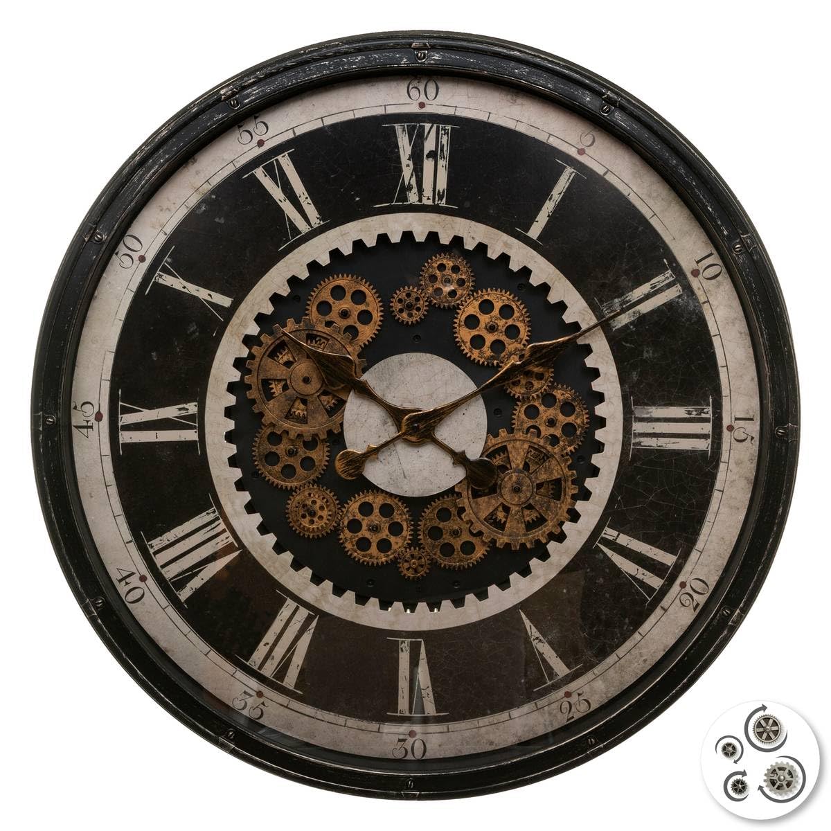 Atmosphera - Large Retro and Vintage Style Wall Clock Diameter 76 cm