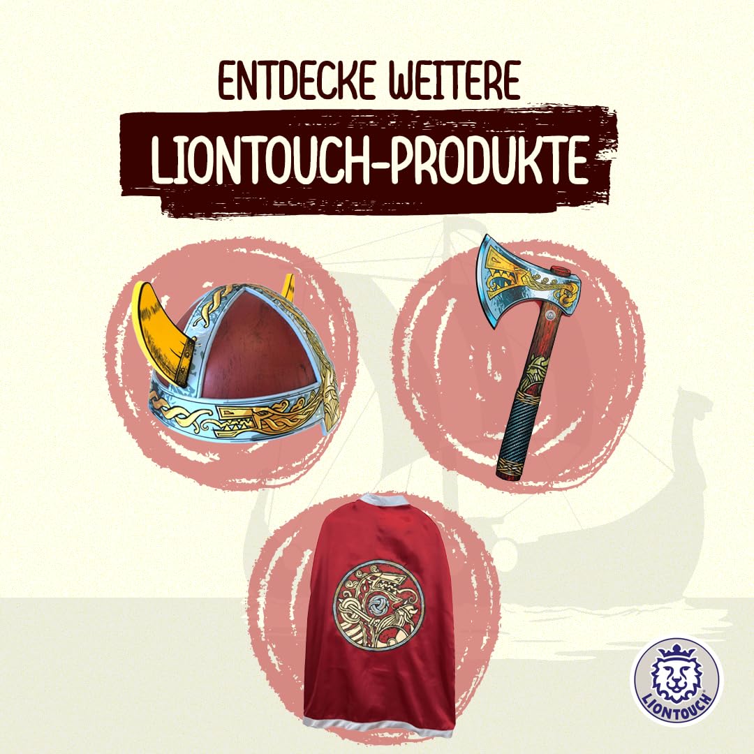 Liontouch - Wikinger Spielzeugschwert, Schild & -Axt | Für Jungen von 3-8 Jahren | Chief Haralds mittelalterliches Set für kleine Krieger Rollenspiele | Sichere Schaumstoff Zubehör für Kostüme