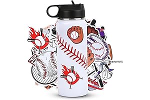 Kids Baseball Water Bottle with Stickers: Perfect Baseball Gifts for Kids!