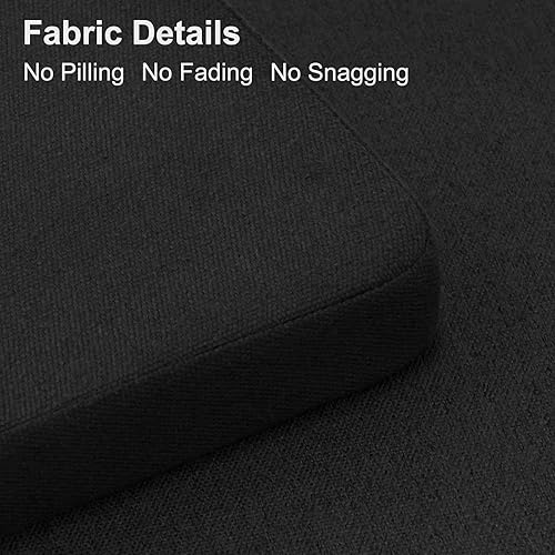 Miniatura 2 de Shinnwa Cojín negro para silla con lazos para sillas de comedor, cojines de asiento antideslizantes para sillas de cocina, almohadillas para sillas