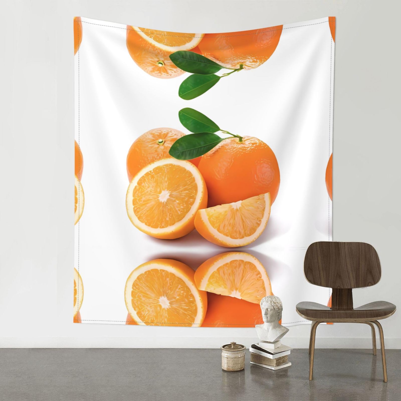 YYHWHJDE Orange Prints 60x51in Wall Tapestry – Boho Decor Throw Blanket for Bedroom, Dorm, Beach Cover, Picnic & More