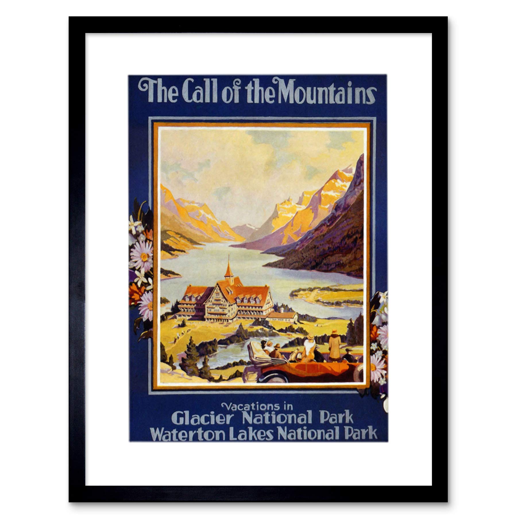 Wee Blue Coo Glacier Waterton Lakes National Park Canada Picture Framed Wall Art Print