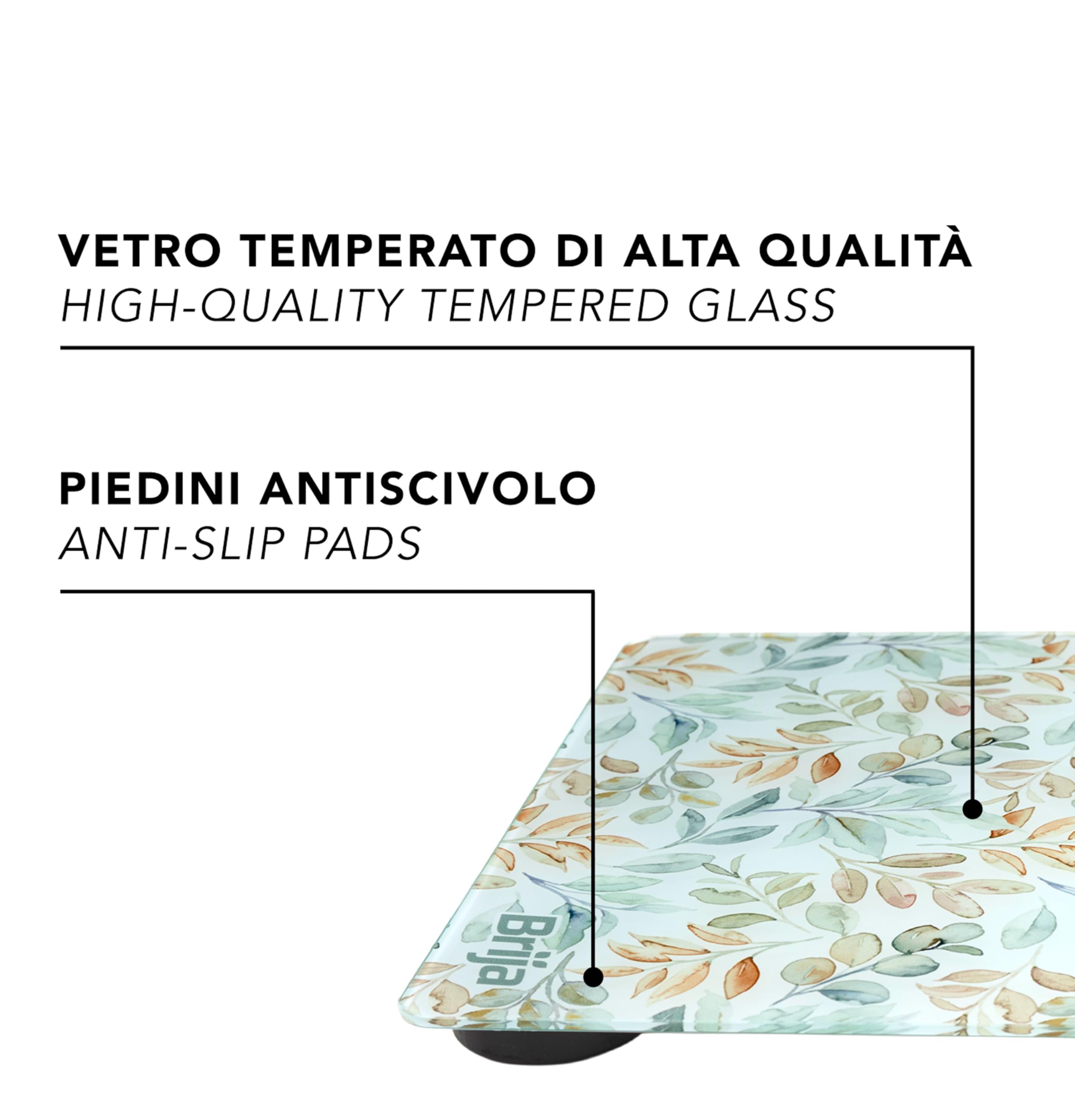 IPEA Bilancia Pesa Persone Digitale Ultra Sottile - [ Tecnologia STEP ON ] - Massima Precisione Peso - Design Floreale - Bilancia in Vetro Temperato con Display misurazione precisa 0,1 KG - Max 180Kg