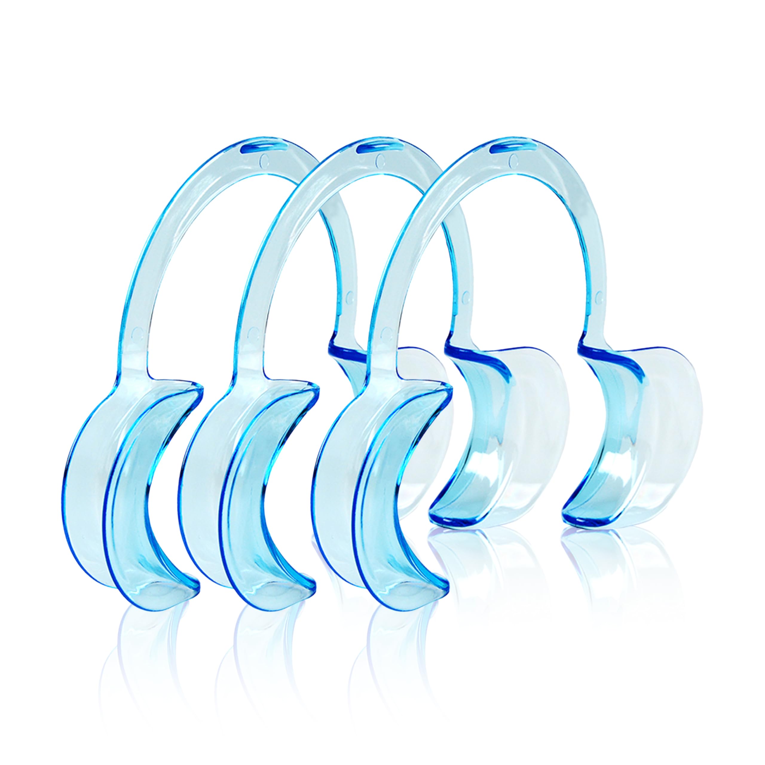 Retractor dental en forma de C para adultos – Pack de 3 abre bocas – Separadores de mejillas y labios, material de grado médico, reutilizables y esterilizables