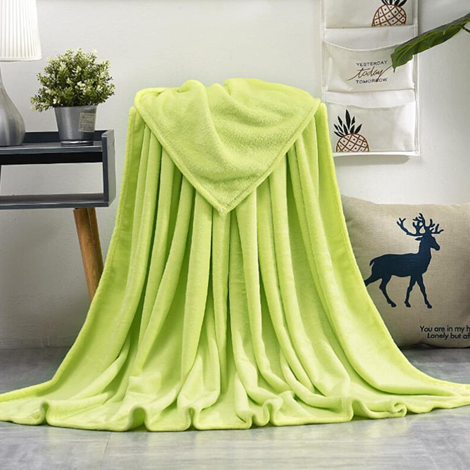 Large Flannel Bedspread/Throw - Soft, Soft And Warm Microfiber(Size:200X230cm,Color:011)