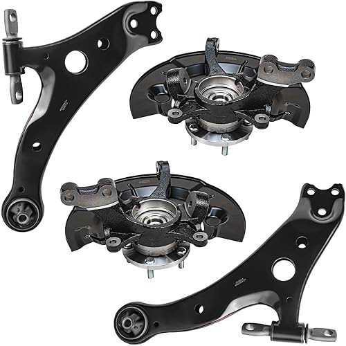 Miniatura 36 de Detroit Axle - Kit de 4 brazos de control delanteros para Chrysler 300 Dodge Challenger Charger Magnum, 2 brazos de control delantero inferiores con