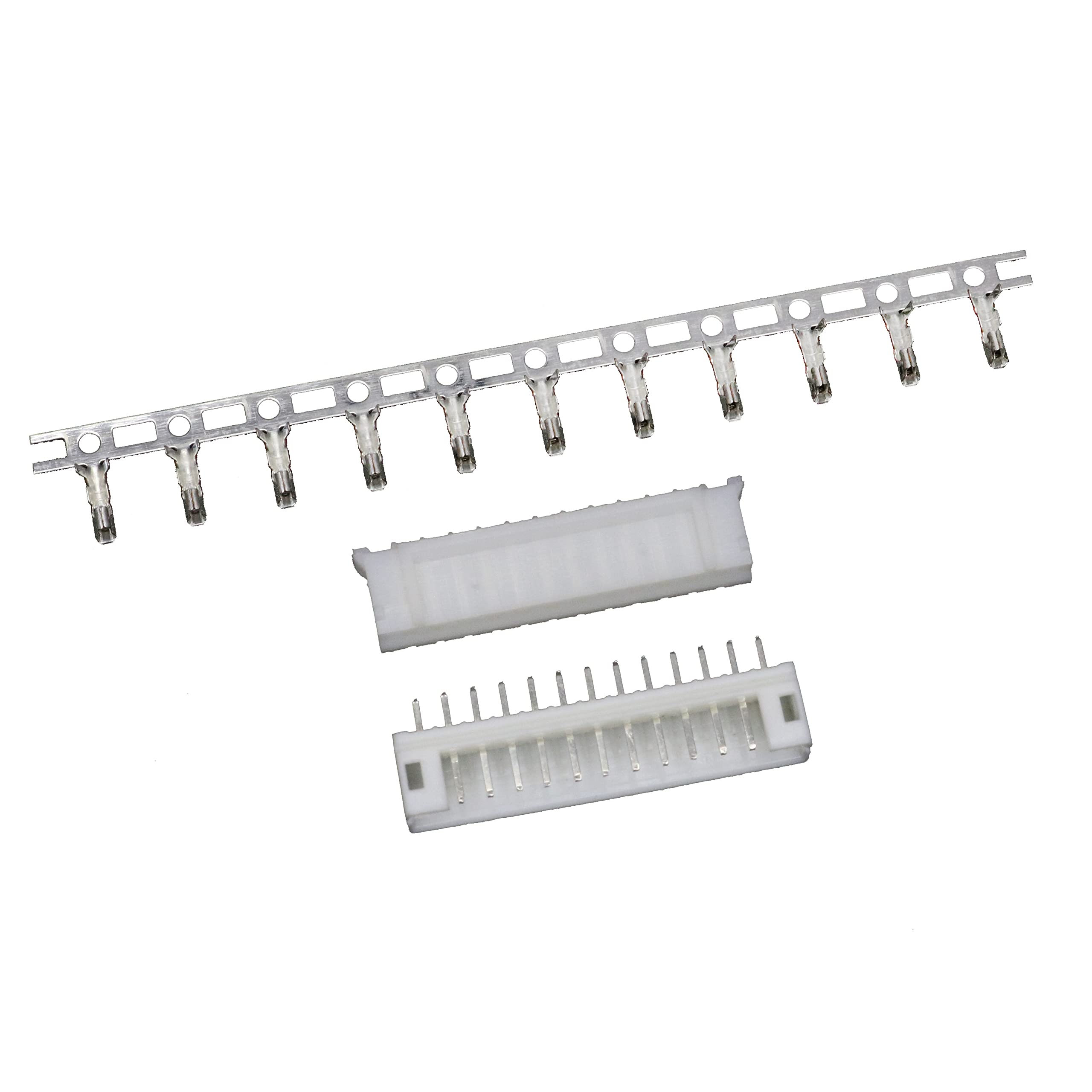 PH 2.0 mm 13-pin Board-to-Wire Crimp Connector Plug + PCB Socket + Crimps, Pack of 100 Compatible With JST PH — image 1