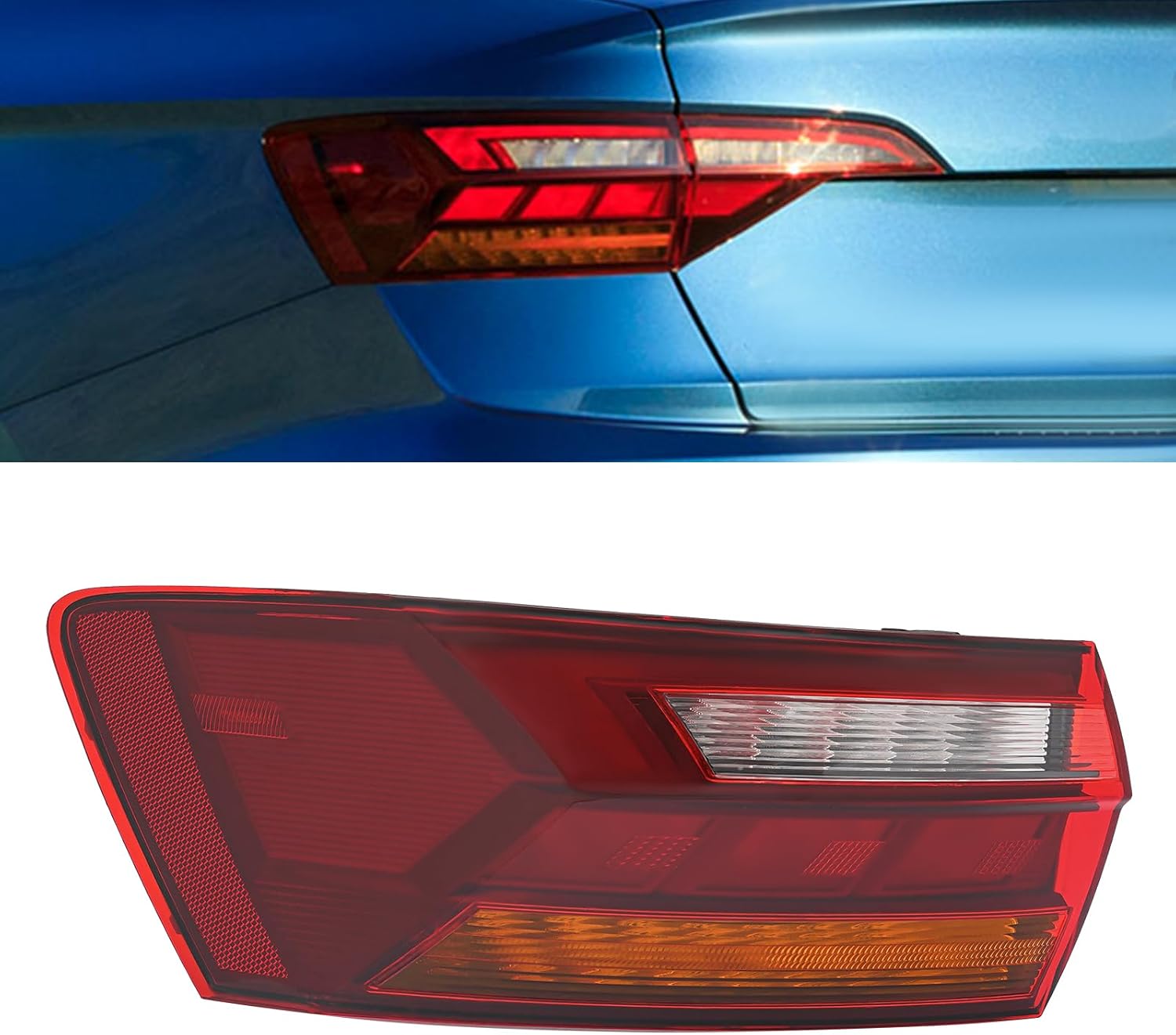 EnSyuSuMa LED Left Tail Light Assembly for 2019–2023 Volkswagen Jetta