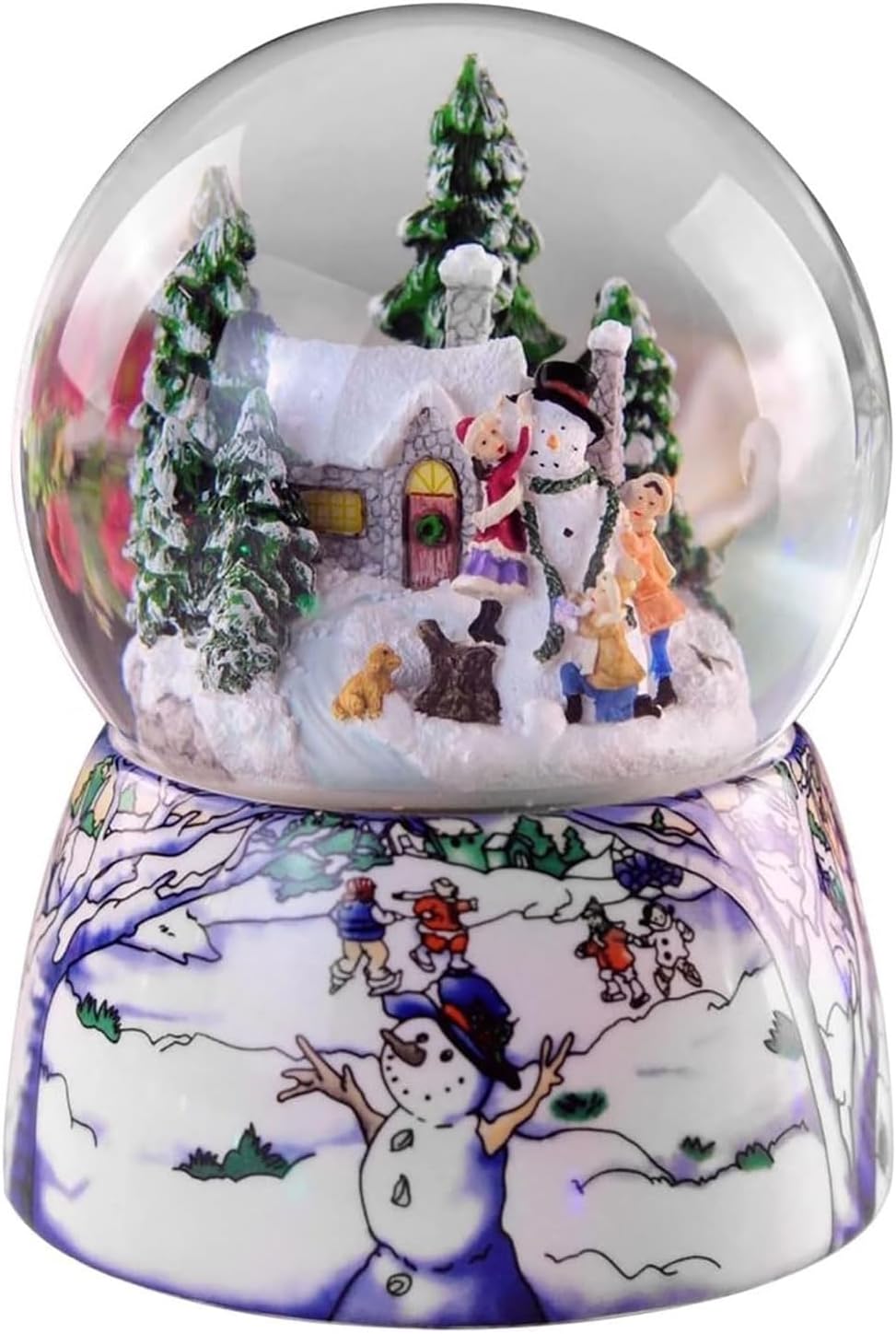 Christmas Snow Globe,Christmas Crystal Ball Music Box Desk Decor Gift,Musical Water Globe for Holiday Party Gifts Xmas Decor