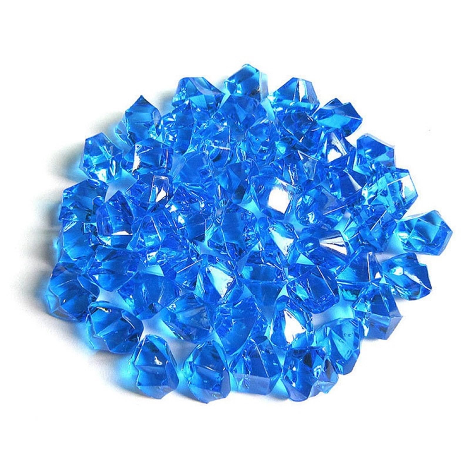 ITRHJTGP Fake Ice Rocks Acrylic Stone Fake Ice Rocks Crystal Gem Stones Vase Filler DIY Decor For Fish Tank for Vases Fillers(Dark Blue)