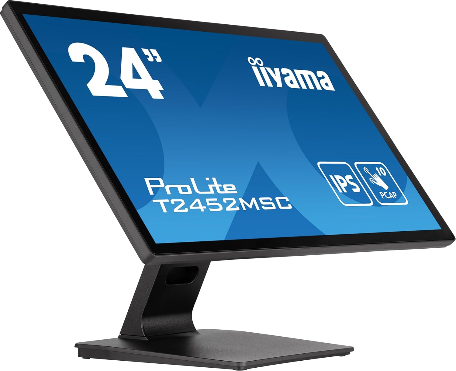 iiyama Prolite T2452MSC-B1 60.5 cm 24 Inch IPS LED Monitor FullHD 10 Point Multitouch Capacitive HDMI DP USB 3.0 7H Anti-Fingerprint Black – iiyama product photo