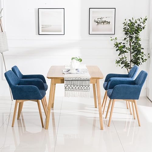 Miniatura 30 de Juego de 2, 4 y 6 sillas modernas, cómodas, decorativas, tapizadas en tela para cocina, comedor, sala, dormitorios, sala de espera, de escritorio