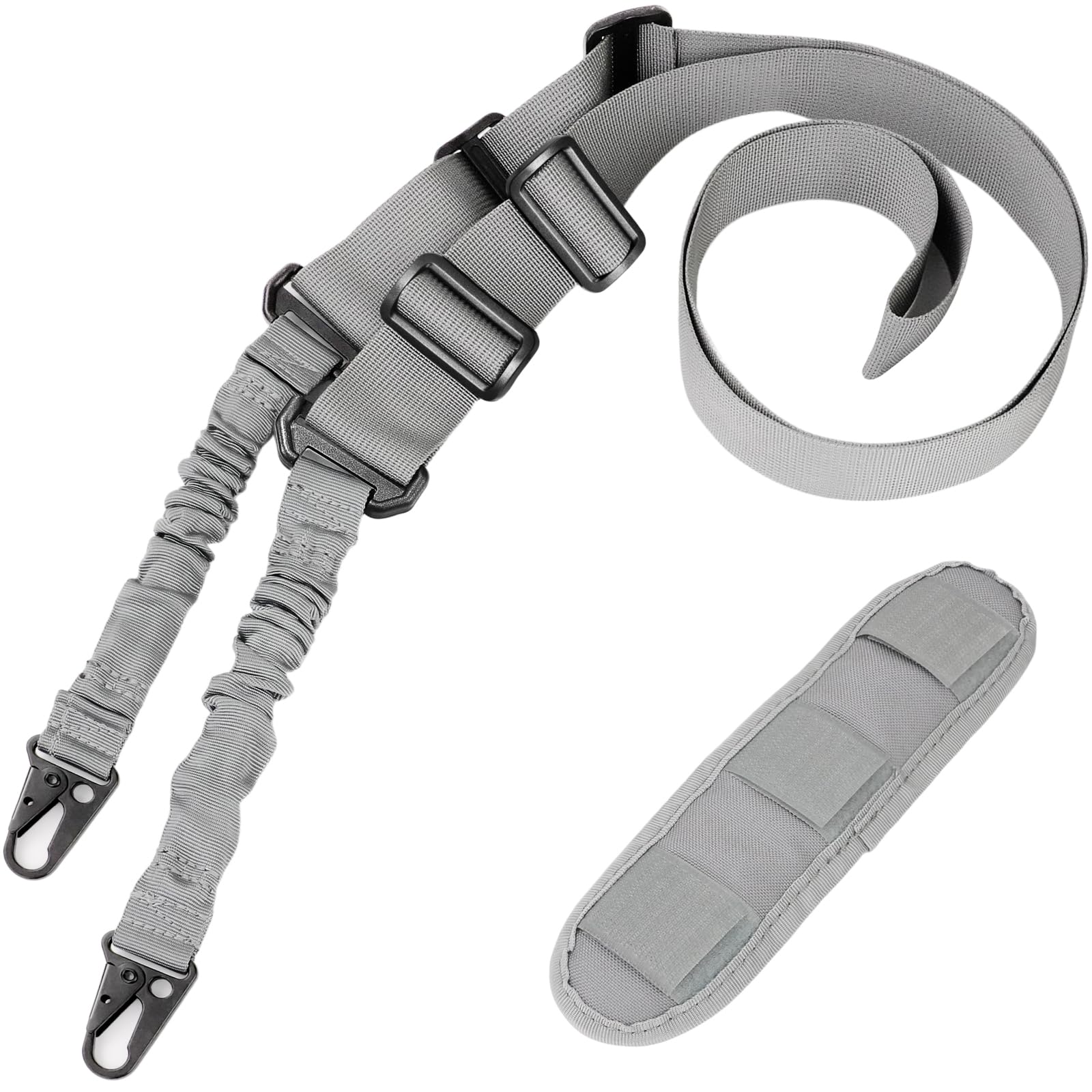 REERON Two Point Traditional QD Sling with Shoulder Pad - Adjustable Extra Long 2 Point Traditional QD Rifle Sling - 1 Pack