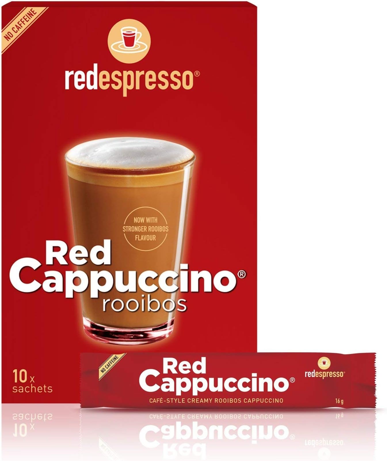 Red Espresso - Instant Rooibos Tea Cappuccino Mix - 10 Servings - Non GMO, Antioxidant