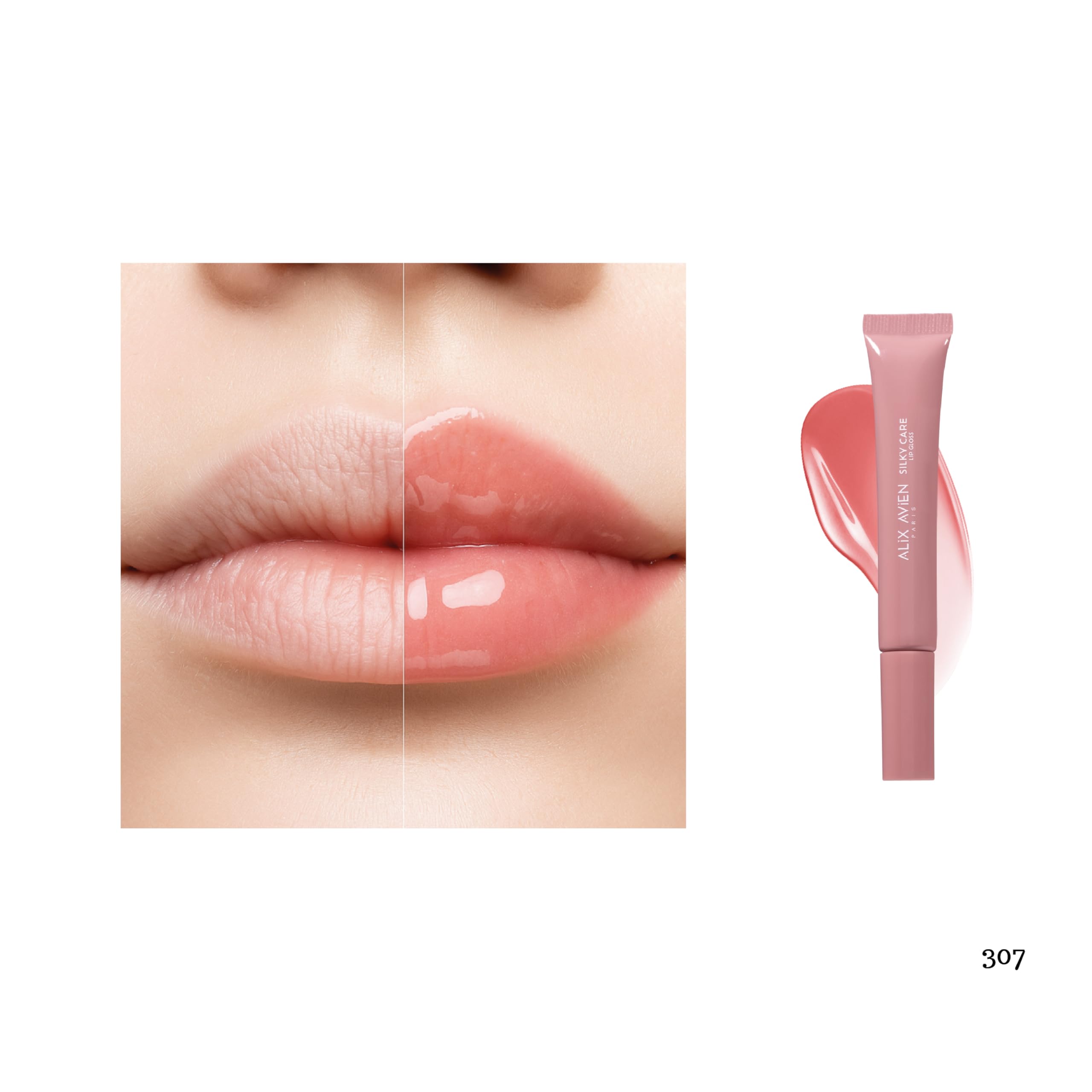 ALIX AVIEN Koruyucu, Dolgunlaştırıcı, Nemlendirici Dudak Parlatıcısı - Silky Care Lipgloss 307 Rose Petal