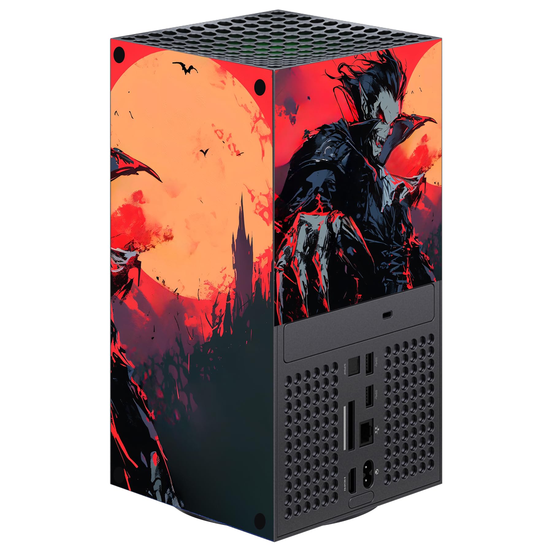 playvital Autocollant Manette pour Xbox Series X Accessoires Protection,Stickers pour Xbox Series X Console Skin-Vampire Lune de Sang - 3