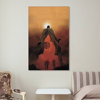 停滞　アートプリント額入り Amazon.com: LANGYUN Dark Art Zdzislaw Beksinski Untitled