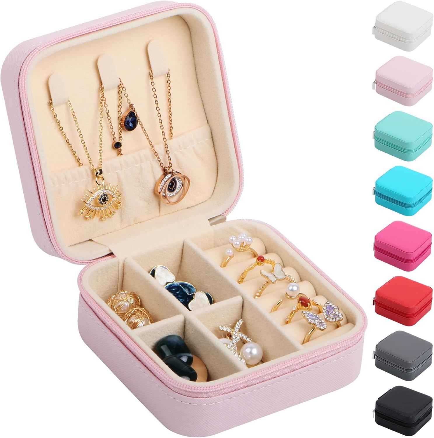 Small Travel Jewelry Case Organizer,Mini Travel Essentials...