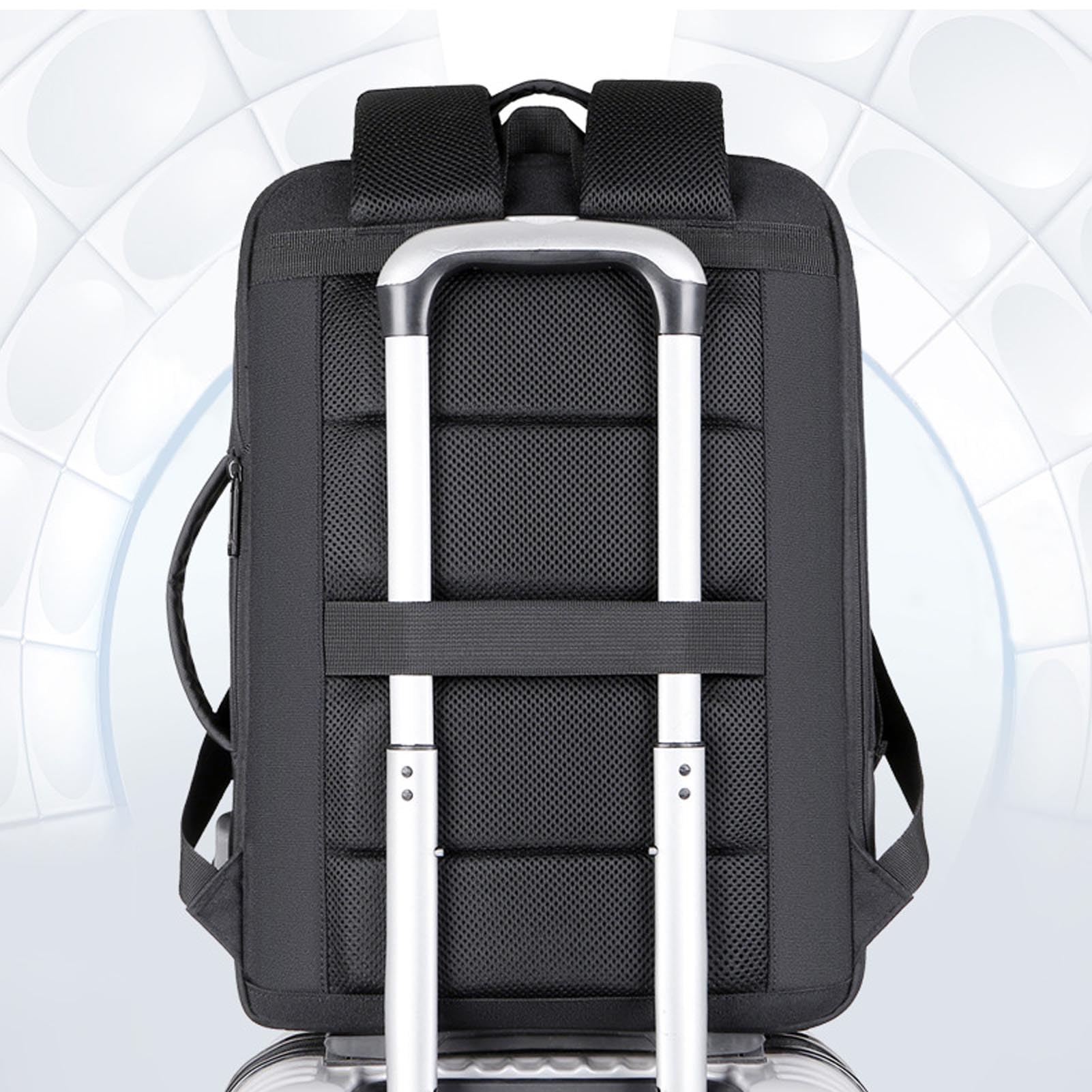 Brrnoo Zaino per Laptop Resistente All'acqua da 15,6 Pollici Porta di Ricarica USB Borsa da Viaggio con Cinghie Riflettenti