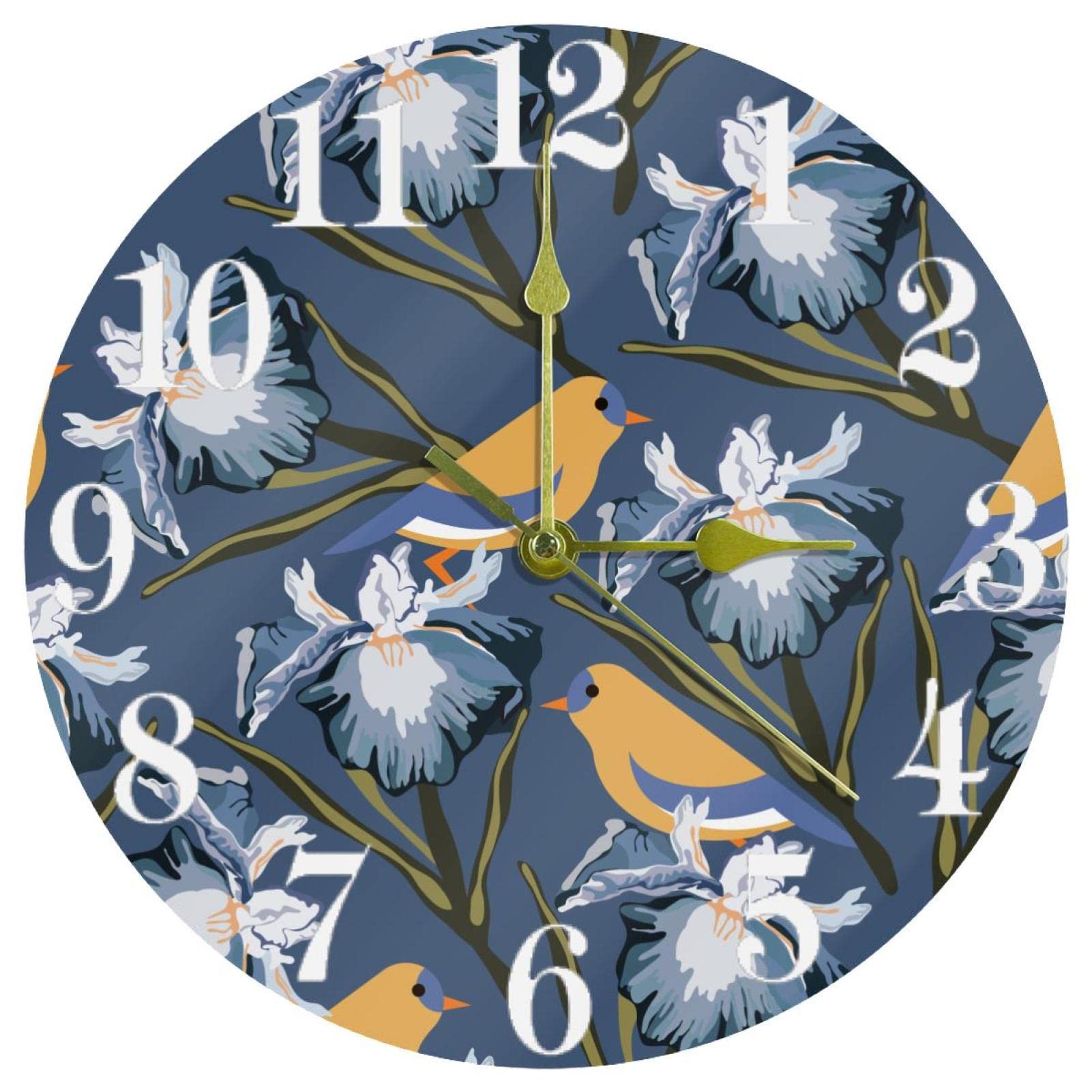 Horloge murale ronde à quartz silencieuse anti tic-tac pour bureau
