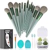Set de brochas de maquillaje Koccido de 22 piezas, kit de maquillaje con brocha de base y sombra de ojos (verde, set de 22 piezas), poliéster, set de 22 piezas 1