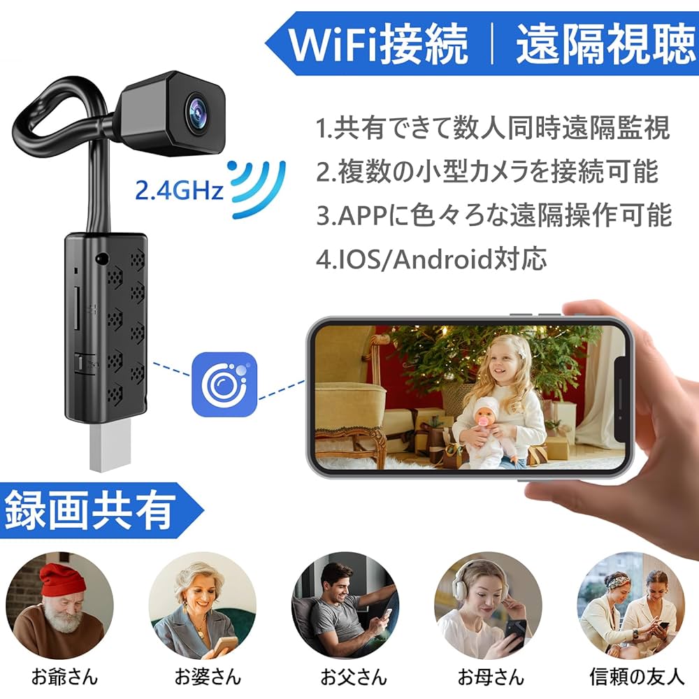 4K小型ワイヤレスカメラ USB接続 Amazon.co.jp: LXMIMI 小型カメラ 隠しカメラ wifi 小型 スパイ