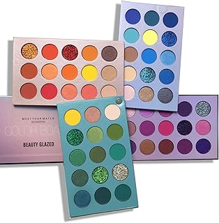 Moniss Paleta de Sombras com 60 Cores 4 Camadas Sombras de Olhos de Longa Duração Matte Shimmer Sombras Paleta de Maquiagem para os Olhos Kit de Presente de Cosméticos